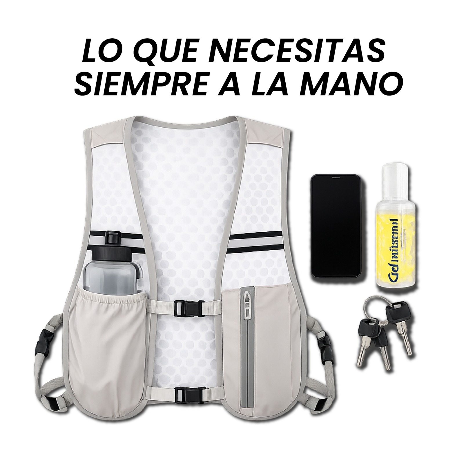 Vista 4 de Chaleco Ajustable Tipo Mochila de Trotar